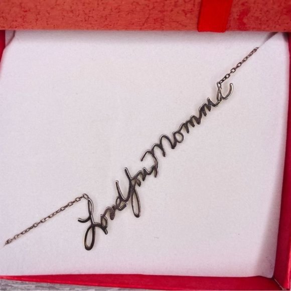 2 love you mama necklaces jewelry ( one tarnished ) gift / crafts accessory - Picture 3 of 3